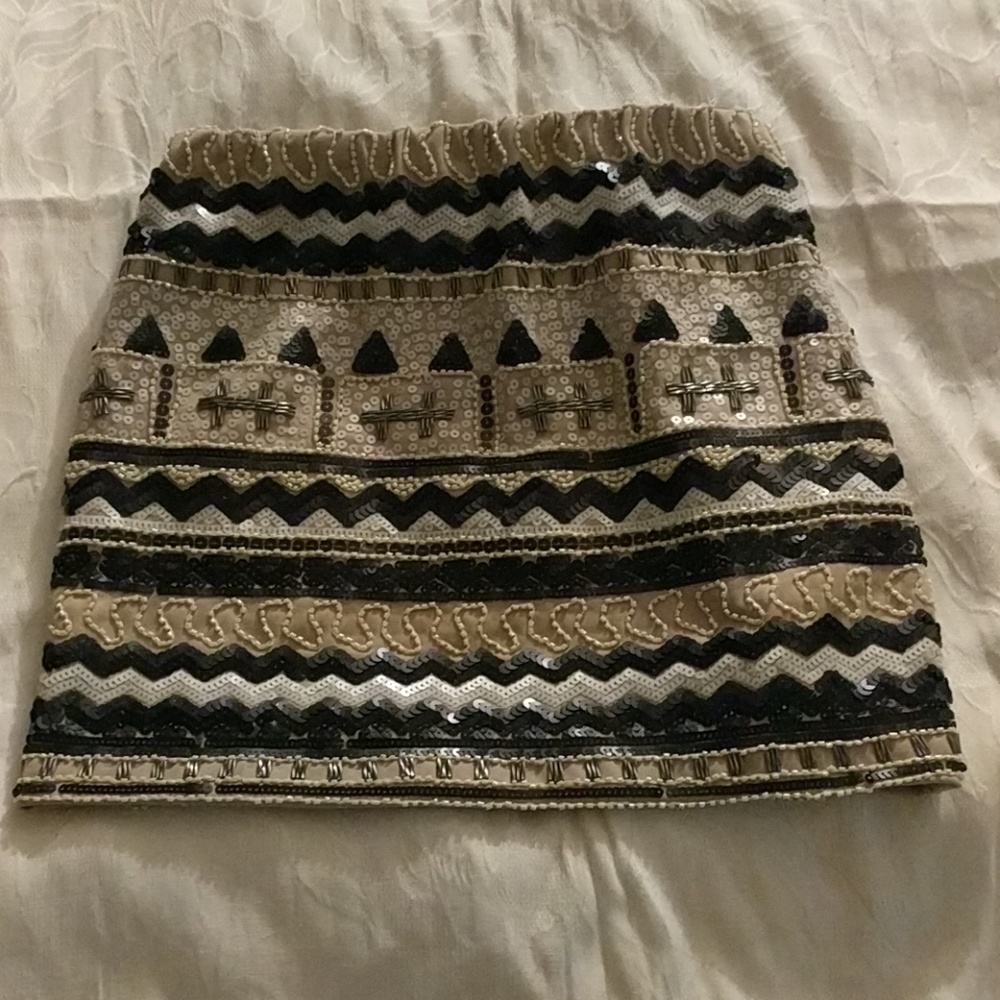 Beaded sequin skirt